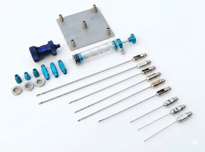 Set de Agujas Nano para Injerto de Grasa Facial de Alta Calidad, Luer Lock, Acero Inoxidable - Product Image 2
