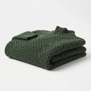 <span class=keywords><strong>Felpa</strong></span> Classica Casual in Cotone 100% Lavorato a Maglia, Tinta Unita, Manica Regolare, Unisex, Vestibilità Regolare, con Cappuccio e Zip a un Quarto, per Primavera - Product Image 4