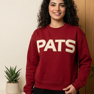 Sudadera de cuello alto personalizada PATS Cream para el Día del Partido, con logo bordado de guinga, para organizaciones griegas universitarias, ropa de campus - Product Image 4