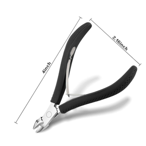 Coupe-cuticules professionnel en acier inoxydable noir mat de qualité supérieure - Outil durable pour les ongles avec une large ouverture de mâchoire pour les ongles épais - Product Image 6