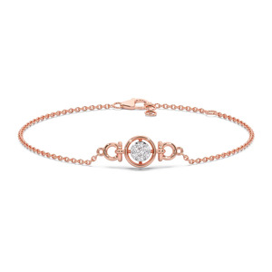 Interwoven Oval Link Diamond Accent <b>Bangle</b> <b>Bracelet</b> - Product Image 2