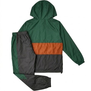 Ensemble de survêtement unisexe à capuche avec blocs de couleur, veste coupe-vent sportive à manches longues et pantalon, séchage rapide, pour adulte, collection automne - Product Image 5