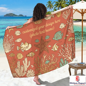 Pareo Hawaiano Personalizado con Estampado Floral Polinesio, Pareo de Playa, Ropa de Resort Tropical, Fabricante OEM ODM de Marca Privada - Product Image 2