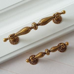 Solid <b>Brass</b> Cabinet Handle Golden Antique <b>Drawer</b> <b>Pull</b> Furniture Hardware for Kitchen Cabinets Door Knobs C-4812 - Product Image 2