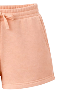 Custom Peach Women Sweat Shorts Cotton Fleece Elastic Waist <b>Drawstring</b> Gym Casual Summer Shorts OEM Manufacturer Supplier - Product Image 4