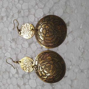 Modern Exquisite Simple 18K Gold Brass Stud <b>Earrings</b> Trendy Vintage Style Hoop Jewelry with Original Design for Women by FWE - Product Image 2