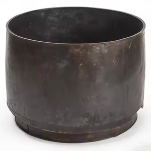 Brasero cylindrique en acier robuste, design moderne et minimaliste, pour extérieur et patio, compatible bois et charbon de bois - Product Image 1