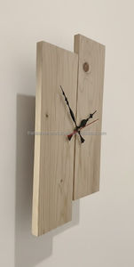 Horloge murale en bois de style moderne, faite à la main, de luxe, pour la décoration de la maison et du bureau, studio, salon - Product Image 2
