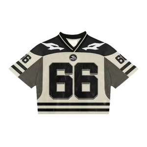 Camisetas de Fútbol Americano Unisex con Cuello en V, Manga Corta, Malla Transpirable, Estampado Sublimado, 100% Poliéster, Diseño Personalizado, Talla XL - Product Image 3