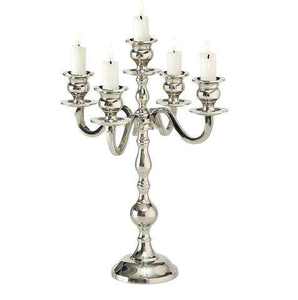 Candélabre doré haut de gamme fait main à cinq branches, centre de table orné en métal pour mariages, événements et décoration intérieure - Product Image 2