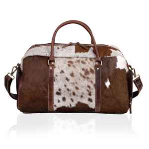 Sac de voyage en cuir de vachette, grande capacité, multifonction, avec fermeture éclair, design portable, LHDB-0114 - Product Image 3