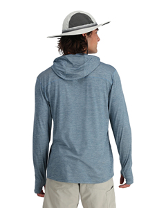 Sweat-shirt à capuche pour homme, coupe classique, couleur unie, tricoté, décontracté, manches longues, vert sarcelle - Product Image 3
