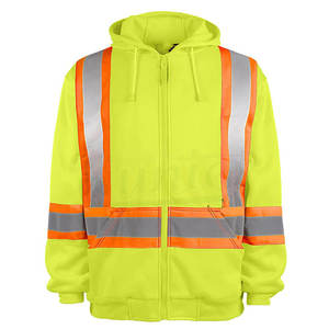 Sudadera con Capucha Profesional de Alta Visibilidad, Reflectante, Impermeable, de Poliéster, con Cierre, Clase 2, Uniforme de Seguridad Laboral, Cómoda, de Alta Calidad, OEM - Product Image 2