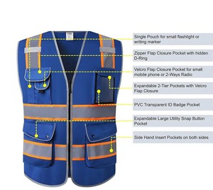 Envío Inmediato, Precio Económico al por Mayor, Chaqueta de Seguridad 2026, Retardante de Llama, Poliéster, Alta Visibilidad, Ropa Transpirable de Seguridad - Product Image 1