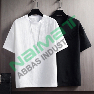 เสื้อยืดแขนสั้นผู้ชายสไตล์สปอร์ตสำหรับฤดูร้อน ผ้าโพลีเอสเตอร์ทรงหลวม สีพื้น คอกลม ลำลอง - Product Image 3