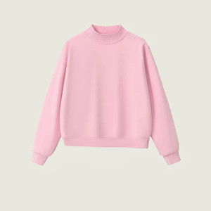 Suéter de Punto para Hombre, Color Rosa, Manga Larga, Cuello Redondo, Forro Polar, 100% Algodón, con Logotipo Frontal - Product Image 1