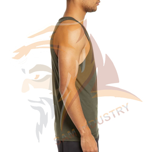 Wholesale Factory Direct Sales Men's Solid Color Breathable Knitted Lightweight High Quality Tank Top for Gym Exercise - Product Image 2