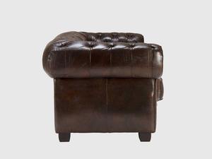 Classic Chesterfield Genuine Leather Three Seater <b>Sofa</b> Deep Button Tufted Rolled Arms Vintage Living Room Furniture <b>Wood</b> <b>Frame</b> - Product Image 2