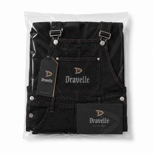 Overoles de Mezclilla Cruda para Hombre, Mono Negro con Bordado Personalizado, Unisex, Estilo Y2K, Holgado, Streetwear - Product Image 5