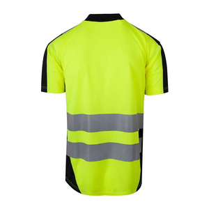 Polo de sécurité pour homme, impression personnalisée OEM, logo et taille sur mesure, été, 100% coton, coupe classique, vêtements de travail pour agents de sécurité - Product Image 2