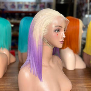 Hot Trending Human Hair <b>Wigs</b> Lace Front Vietnamese Raw Hair Glueless Lace Frontal <b>Wig</b> Perruque Bob <b>Wig</b> Bone Straight - Product Image 4