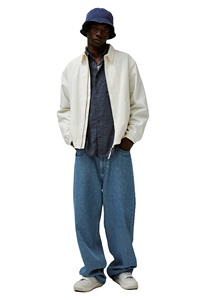 Pantalones vaqueros holgados azul claro de alta calidad para hombre, 100% algodón lavado a la piedra, sueltos, tobilleros, nuevo diseño, fábrica al por mayor, los mejores - Product Image 5