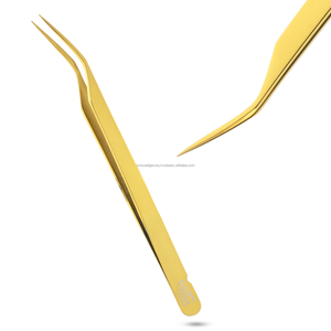High Quality <b>Eyelash</b> Tweezers fiber tip lash Tweezer Stainless Steel <b>Eyelash</b> Extension Tweezer stainless steel - Product Image 1