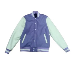 <b>Mens</b> Handmade Lambskin <b>Leather</b> <b>Bomber</b> Jacket Varsity Style Genuine <b>Leather</b> Fashion Jacket - Product Image 1