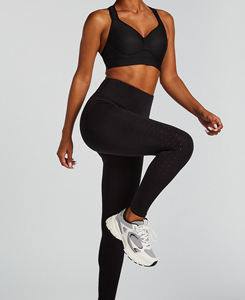 Soutien-gorge de sport sans coutures pour femme, maintien élevé, décolleté en V profond, dos nageur, noir, pour yoga et fitness, personnalisable, Collection 2026 en promotion - Product Image 3