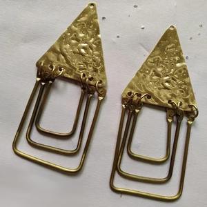 Premium Quality Geometric Brass Dangle Earring Designer <b>Jewelry</b> for Women Office <b>Travel</b> and Casual Wear At Best Market Price - Product Image 4