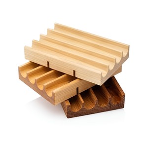 Porte-savon en bois, porte-savon en bambou pour la baignoire, porte-savon portable de voyage, porte-savon biodégradable, accessoires de salle de bain - Product Image 1