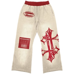 Ensemble de survêtement unisexe à capuche en coton, streetwear imprimé avec lettres croisées, sweat-shirt et pantalon de survêtement, style américain USA - Product Image 5