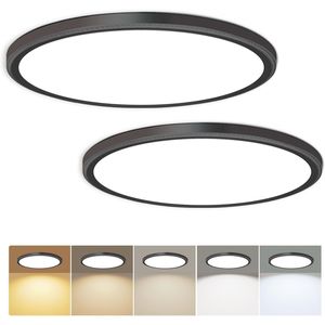 Hunhun Confezione da 2 Plafoniere LED Ultrasottili da 3200lm, 0,87 Pollici, 28W, 12 Pollici, 5CCT Regolabili per Camera da Letto - Product Image 1