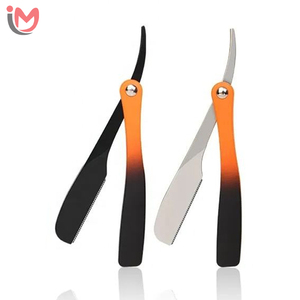 Rasoir manuel à manche en plastique, lame en acier inoxydable, logo personnalisé, qualité supérieure, rasoir droit pour hommes, rasage du corps et du visage - Product Image 3