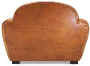 Canapé une place en cuir buff de luxe avec fauteuil Chesterfield King fait main et structure en bois massif - Product Image 2