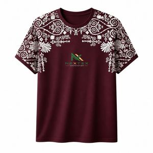 Custom Baroque <b>Paisley</b> Print T-<b>Shirt</b> Men Shoulder Graphic Tee Streetwear Fashion Summer Top - Product Image 3
