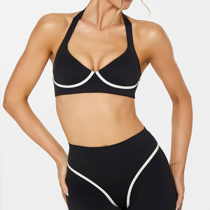 Shorts de sport athlétiques à séchage rapide en nylon compressif, taille haute, pour fitness, yoga, cyclisme et gym, personnalisables, en ensemble - Product Image 3