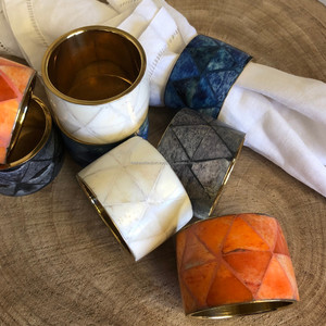 ผ้าเช็ดปากทรงกลมทำจากโลหะเป็นมิตรต่อสิ่งแวดล้อมสำหรับบ้านโรงแรมร้านอาหารและงานเลี้ยงตกแต่งโต๊ะโดย falak World Export - Product Image 1