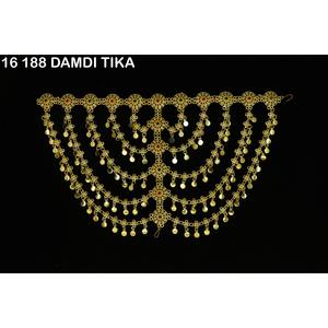 Premium Heavy Gold Plated Damdi <b>Tikka</b> Handcrafted Traditional Bridal Forehead Hair Chain Classic Ethnic <b>Headpiece</b> Tassel Chains - Product Image 6