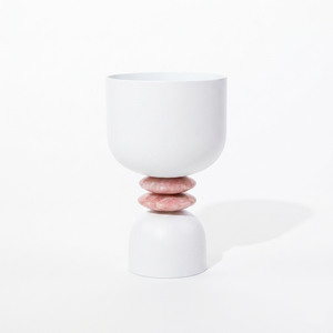 Élégant brûleur à bakhoor en métal argenté avec anneaux en résine marbrée bleue, pièce d'accentuation moderne pour la décoration de table à la maison - Product Image 5