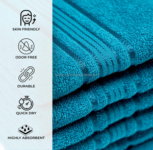 Serviettes en coton 600 GSM en gros, personnalisables avec logo OEM, ultra douces pour peaux sensibles, séchage délicat, démaquillage - Product Image 3