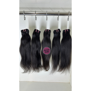 Cabello Remy Indio Liso Natural, 5 Paquetes para Tejido de Cabello - Product Image 2