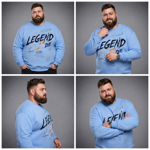 Sweat-shirt imprimé personnalisé grande taille à manches longues pour homme – Pull en molleton French Terry pour l'hiver - Product Image 5