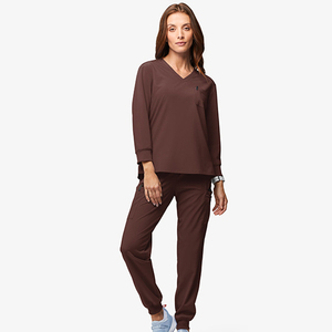 Uniformes Médicos para Mujer, Diseño Nuevo, Venta Caliente, Personalizados al por Mayor, Manga Larga, Corte Ajustado, Tallas Grandes, 72% Poliéster/21% Rayón/7% Elastano - Product Image 5