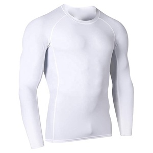 Chemise de compression à manches longues pour homme, rouge, 100% polyester, séchage rapide, pour l'entraînement BJJ Jiu Jitsu - Product Image 5