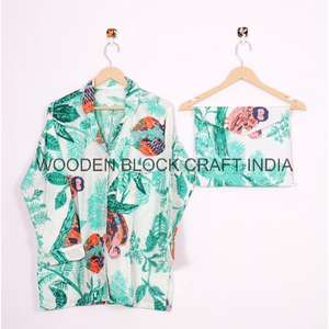 <b>Women</b> Floral Printed Pajama Set Sleepwear Cotton Pajamas <b>Women</b> Sleep <b>Pants</b> Long Sleeve Shirts Matching Pajama shirt set - Product Image 3