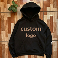 Hoodie Unisex Pria 450G Katun Tebal Oversized Y2K Streetwear Pullover Grafis Web Cetak Busa Ramah Lingkungan Musim Dingin Vendor