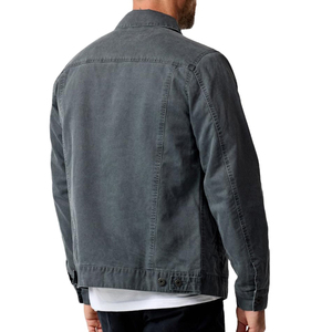Winter Men's Premium Casual Denim Jacket 100% Cotton Classic <b>Button</b> Design Windproof Anti-Bacterial 100% Cotton Woven Solid Fit - Product Image 5