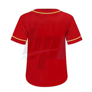 เสื้อเบสบอลทีมชาย ผลิตจากโพลีเอสเตอร์ 100% สีพื้น จำนวนมาก - Product Image 3