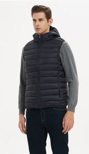 Gilet matelassé chaud pour homme 100% haute qualité, coupe-vent d'hiver, vêtement d'extérieur décontracté sans manches - Product Image 4